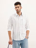 Slim Fit Striped Shirt | White