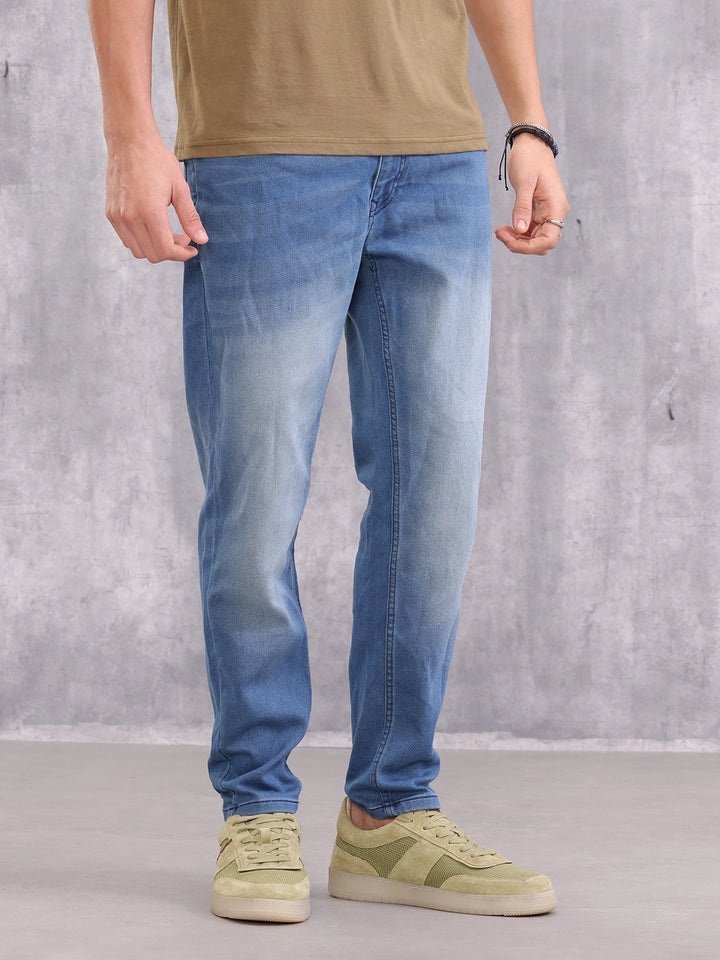 Low Fade Skinny Crop Jeans | Blue