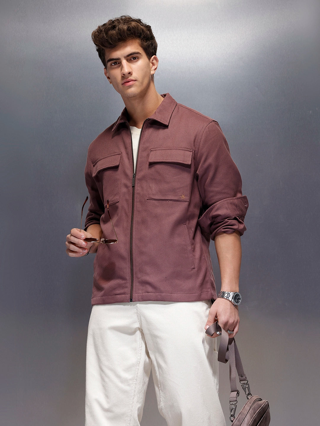 Double Pocket Oversized Jacket  | Peach