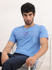Slim Fit Placement Printed T-Shirt | Blue