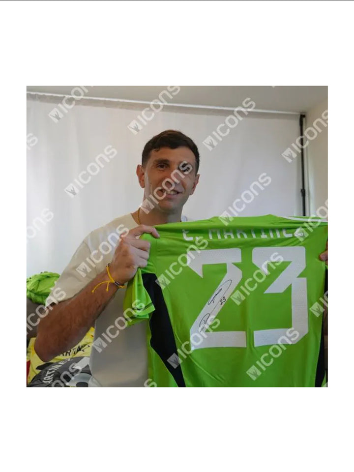 Emiliano Martinez Back Signed Argentina 2022 Goalkeeper Shirt