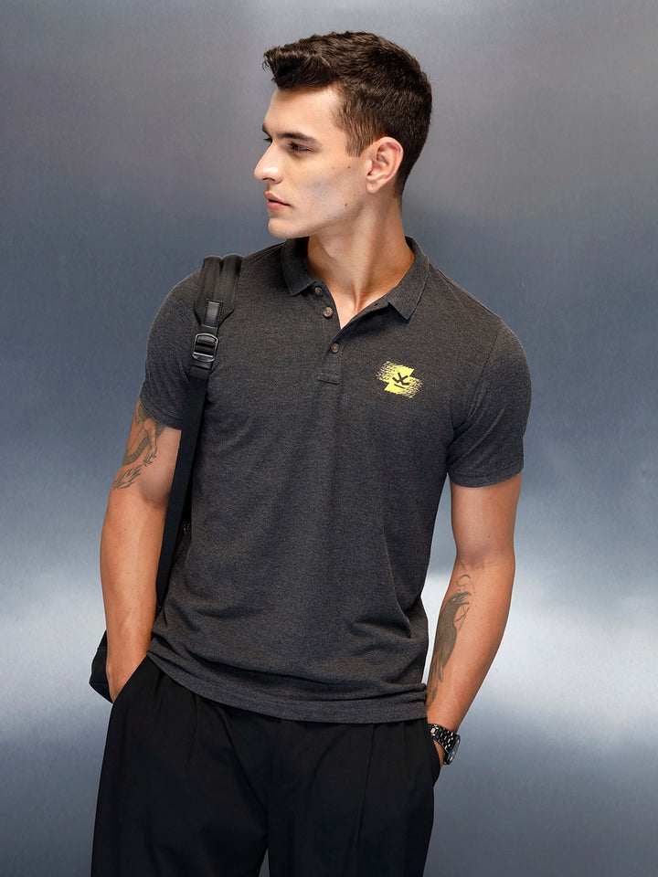Men's Casual Regualr Fit Polo T-Shirt | Dark Grey