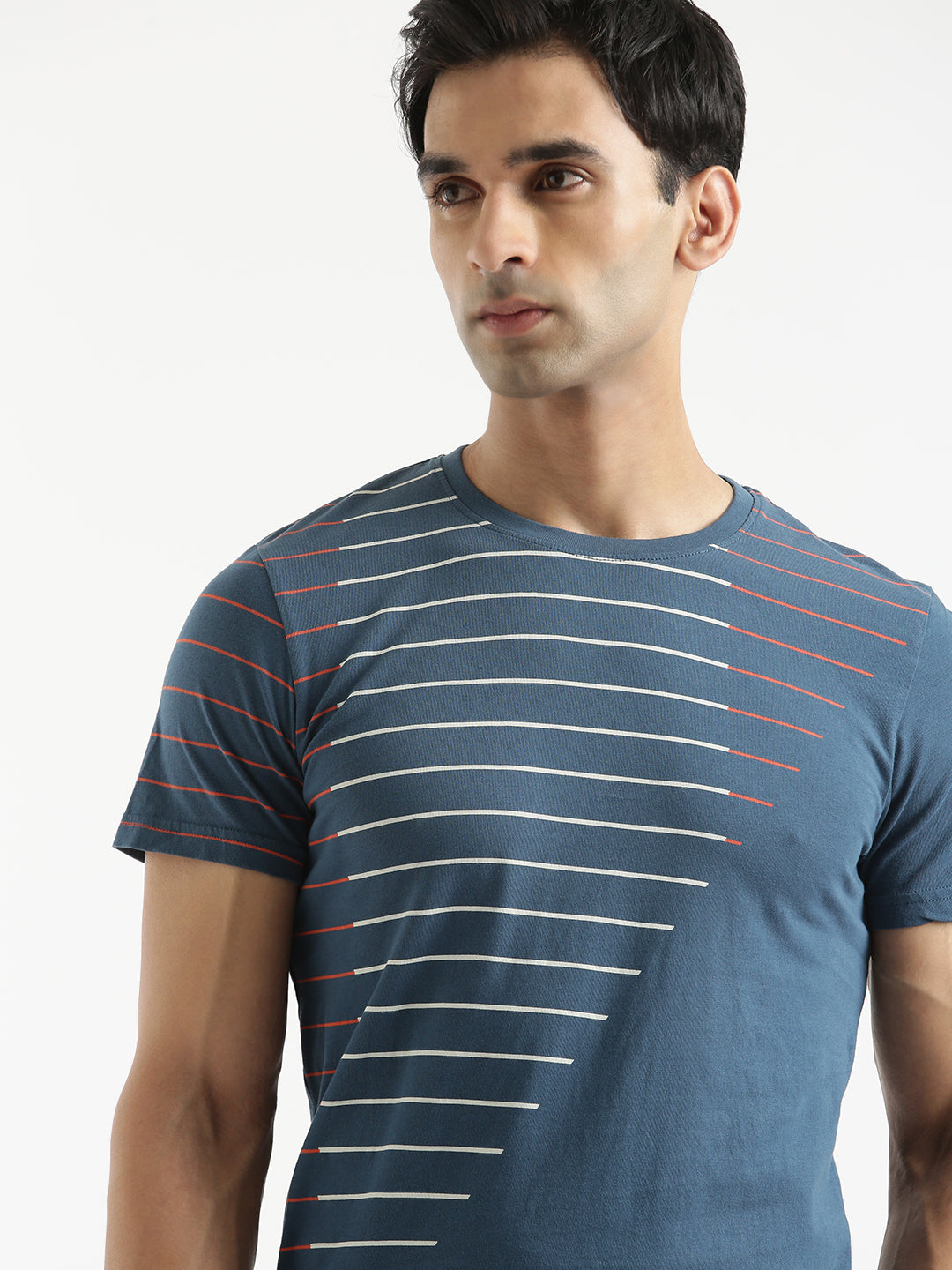 Blocked Stripes Printed T-shirt