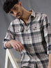 Double-Pocket Grey Tartan Shirt