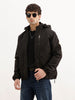 Solid Comfort Fit Hooded Jacket | Black | WJK02FSCM1001W