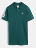 Sporty Teal Regular Fit Polo T-Shirt