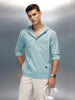 Men's Casual Regualr Fit Hooded Shirt With Patch Pocket | Green