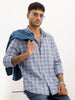 Regular Fit Checkered Full Sleeve Shirt | Blue