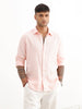 Solid Slim Fit Full Sleeve Shirt | Pink
