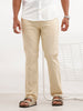 Solid Straight Fit Trouser | Beige