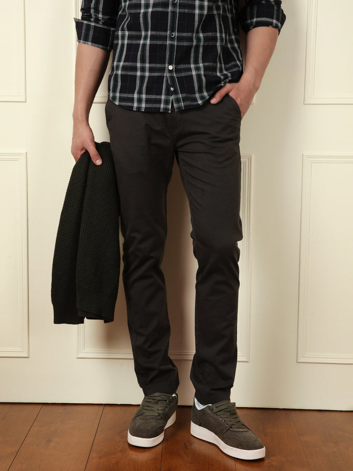 Soft Cotton Blend Trouser | Olive