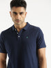 Striped Shoulder Classic Polo T-shirt