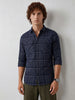Slim Fit Double Pocket Shirt | Blue