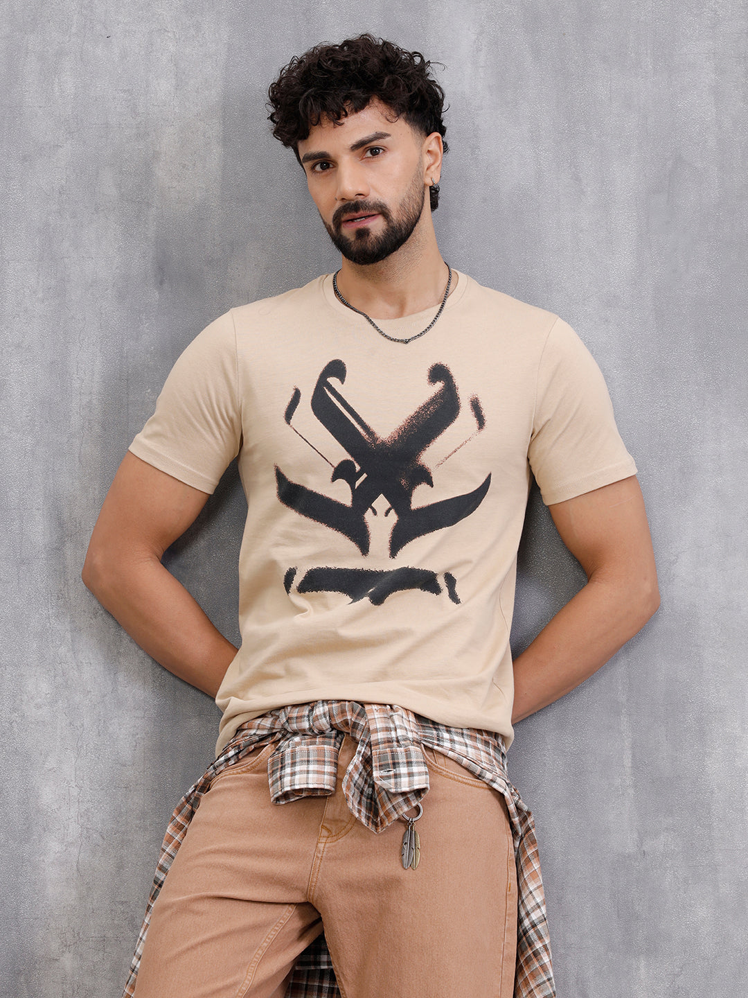 Ancient Script Inspired Brand Carrier | Khaki