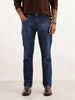 Faded Straight Fit Denim Jeans | Blue