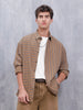 Asymmetrical Striped Oversized Shirt For Men | Brown