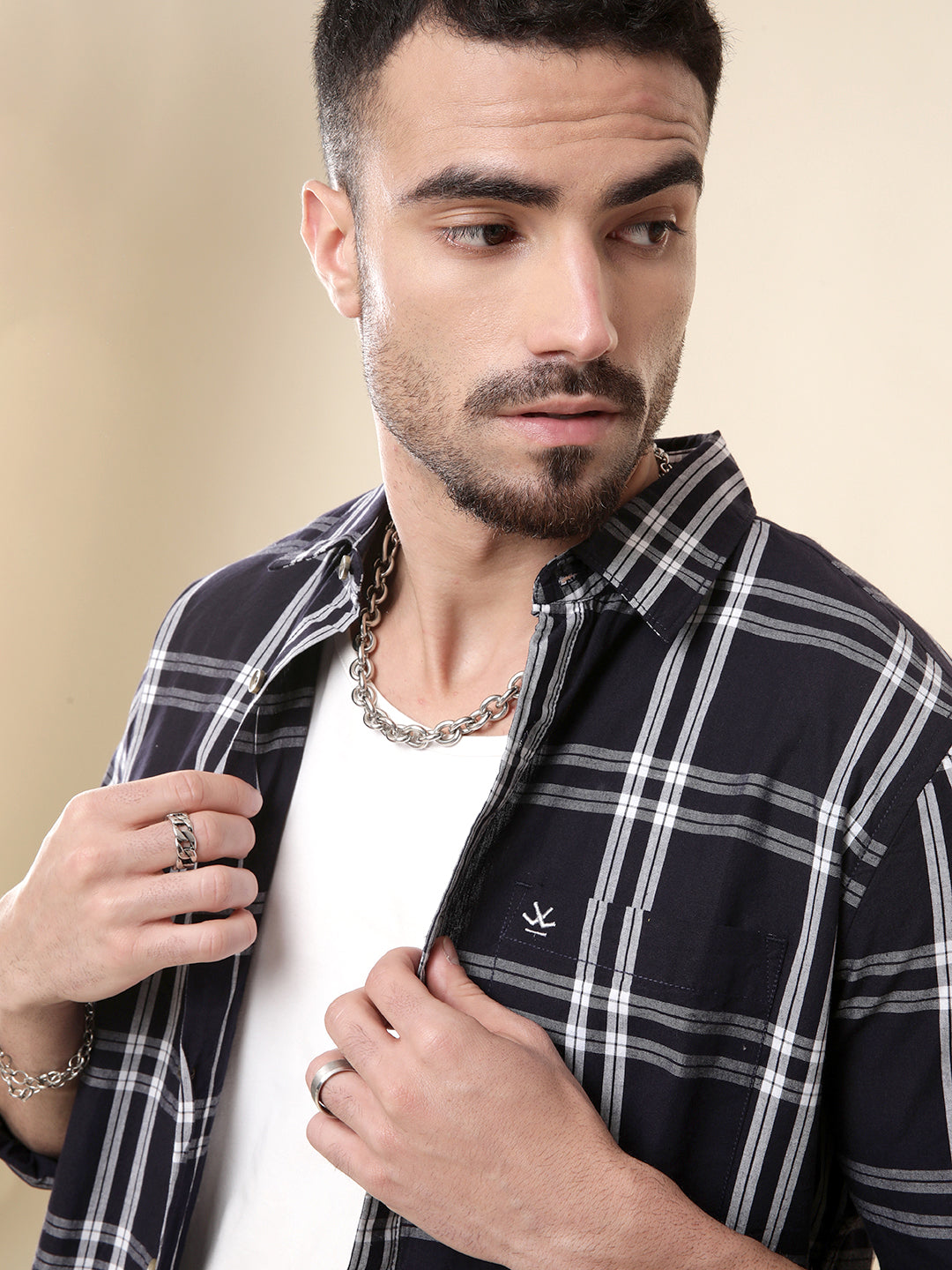 Black & White Checked Urban Shirt