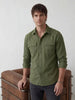 Comfort Fit Double Pocket Shirt | Olive