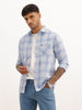 Regular Fit Checkered Shirt | Light Blue