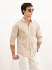 Solid Regular Fit Full Sleeve Shirt | Beige