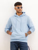Solid Regular Fit Hooded Sweatshirt | Blue