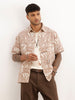 Classic Comfort Fit Jacquard Shirt | Brown