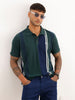 Slim Fit Placement Printed Polo T-Shirt | Dark Green