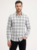 Slim Fit Checkered Shirt | White