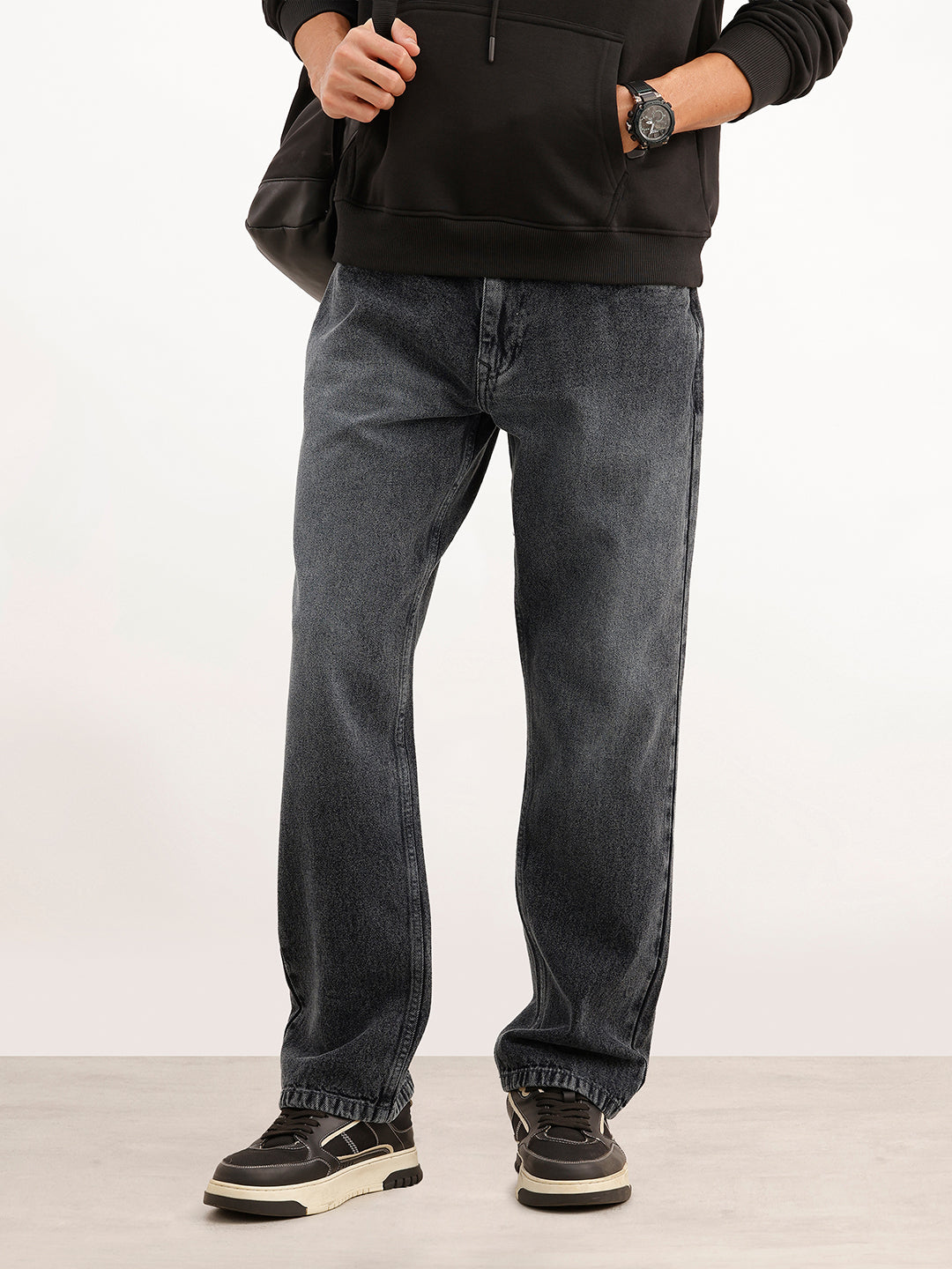 Heavy Fade Anti Fit Jeans | Grey