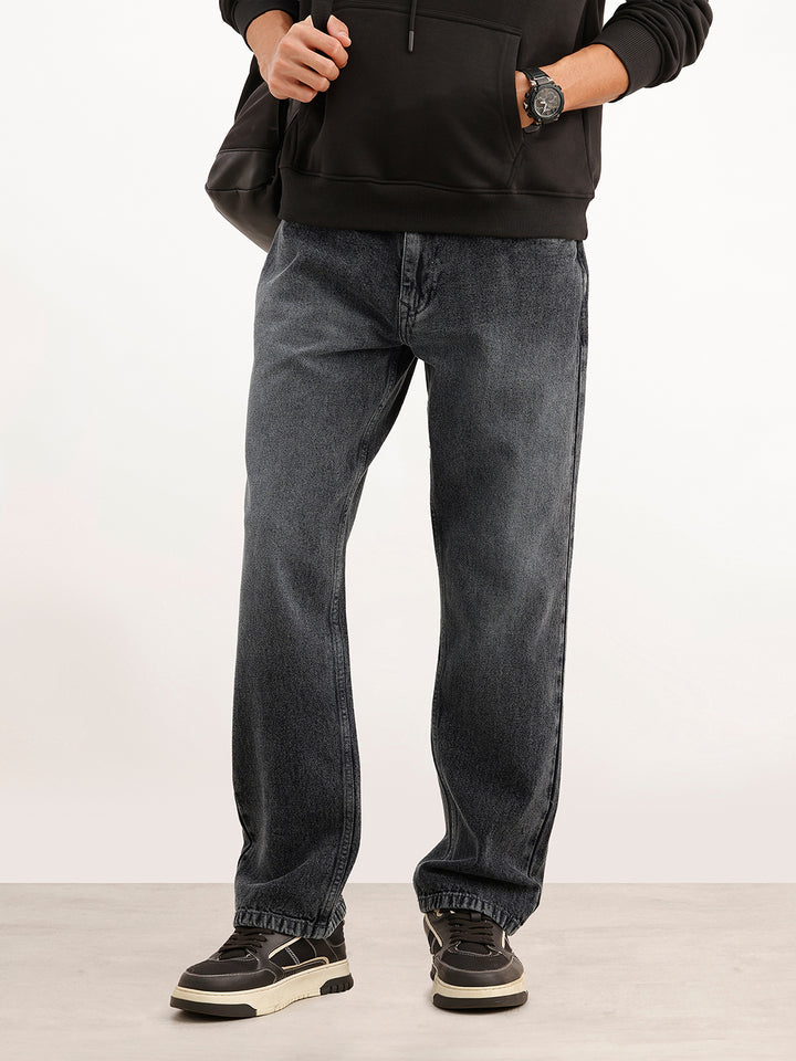Heavy Fade Anti Fit Jeans | Grey