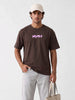 Classic Placement Printed T-Shirt | Brown