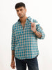 Regular Fit Full Sleeve Checkered Shirt | Teal