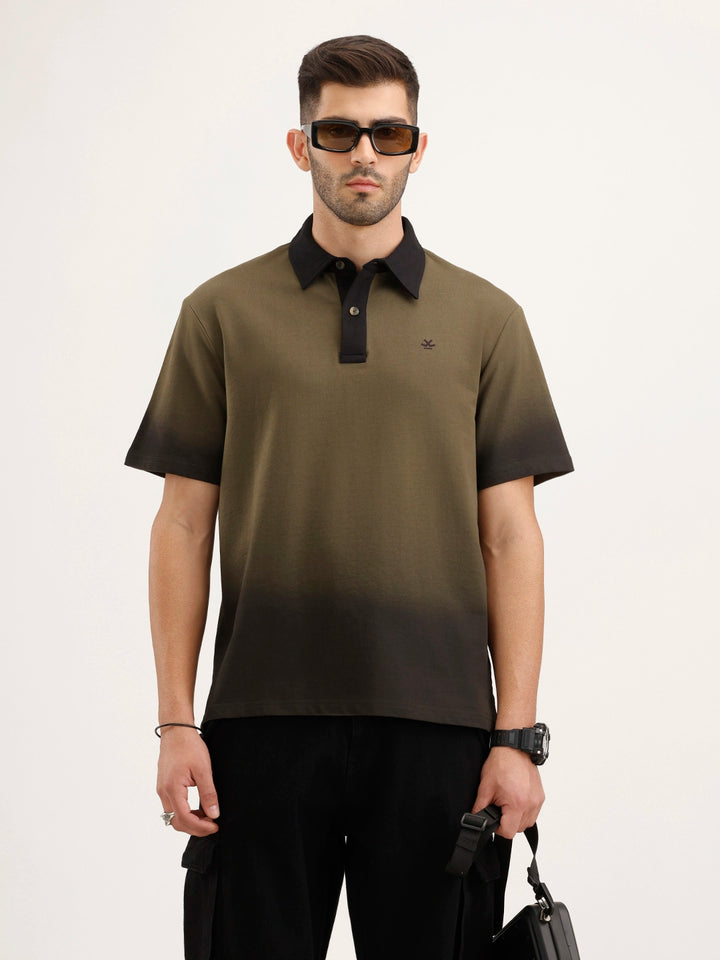 Comfort Fit Gradient Polo T-Shirt | Olive
