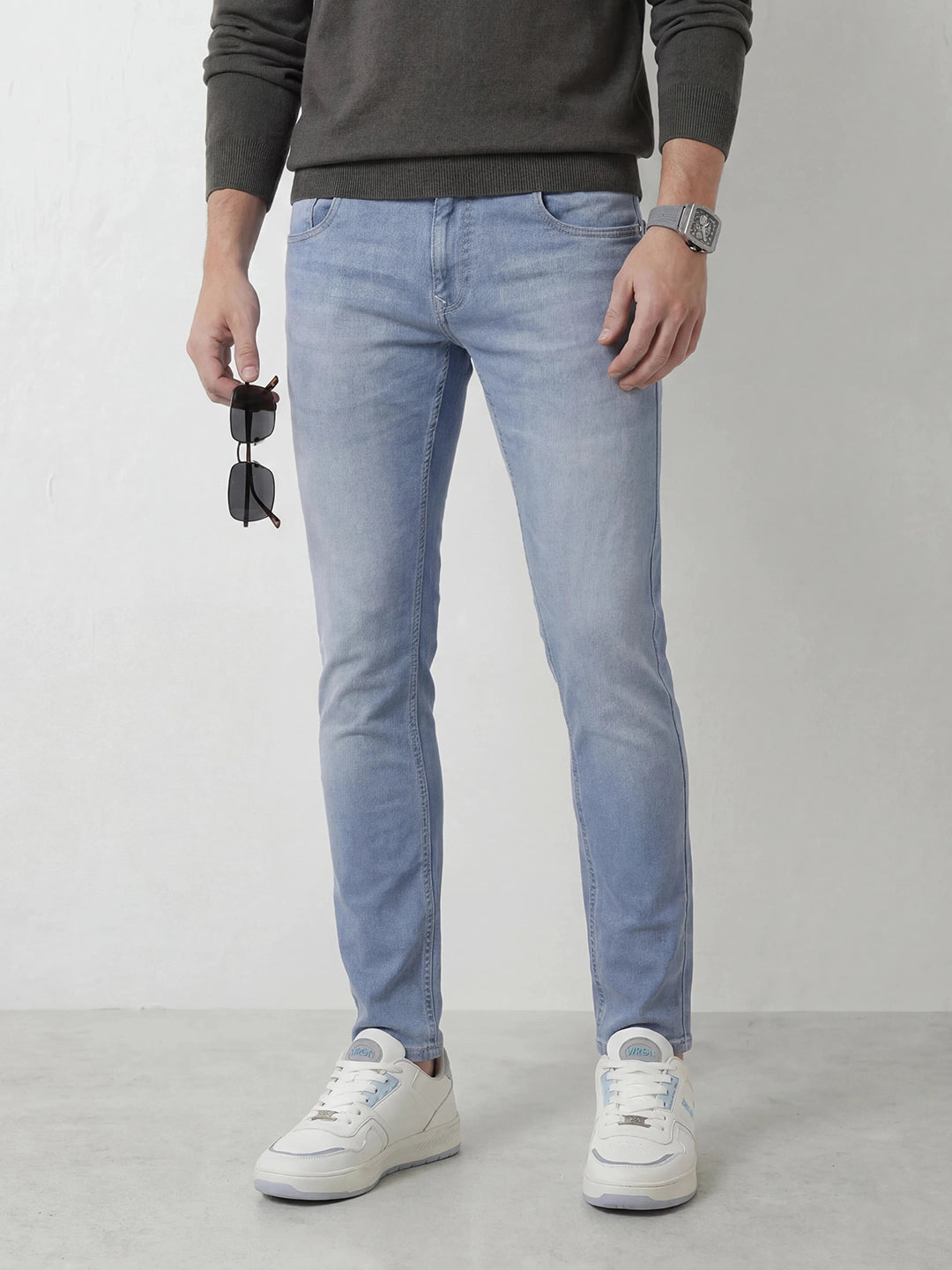 Classic Slim Fit Denim Jeans | Light Blue
