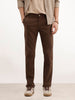 Solid Slim Fit Pleated Trouser | Brown | WTR0100SL5054M