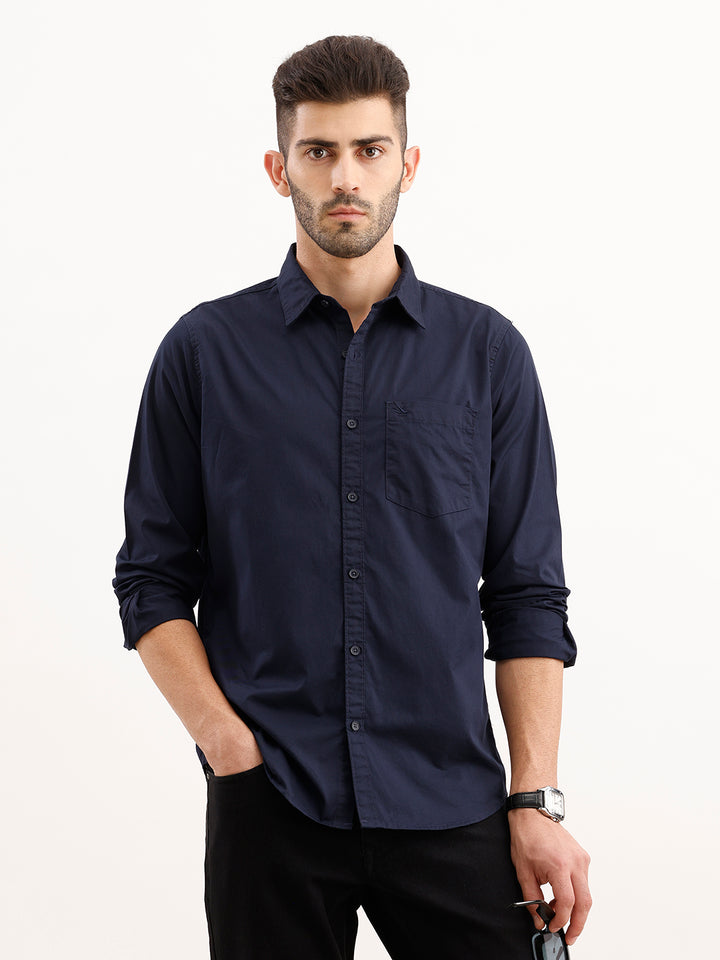 Classic Regular Fit Shirt | Navy Blue