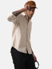 Plain Beige Casual Shirt