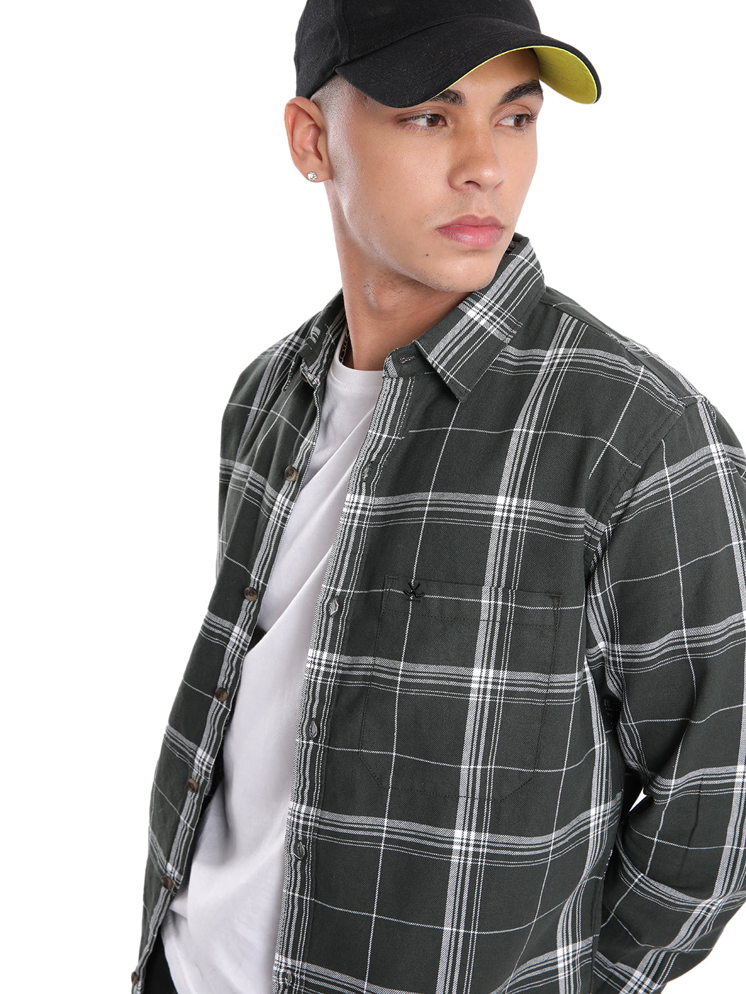 Grey & White Classic Checked Shirt