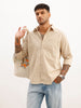 Solid Slim Fit Full Sleeve Shirt | Beige | WSH01FSSL7008W