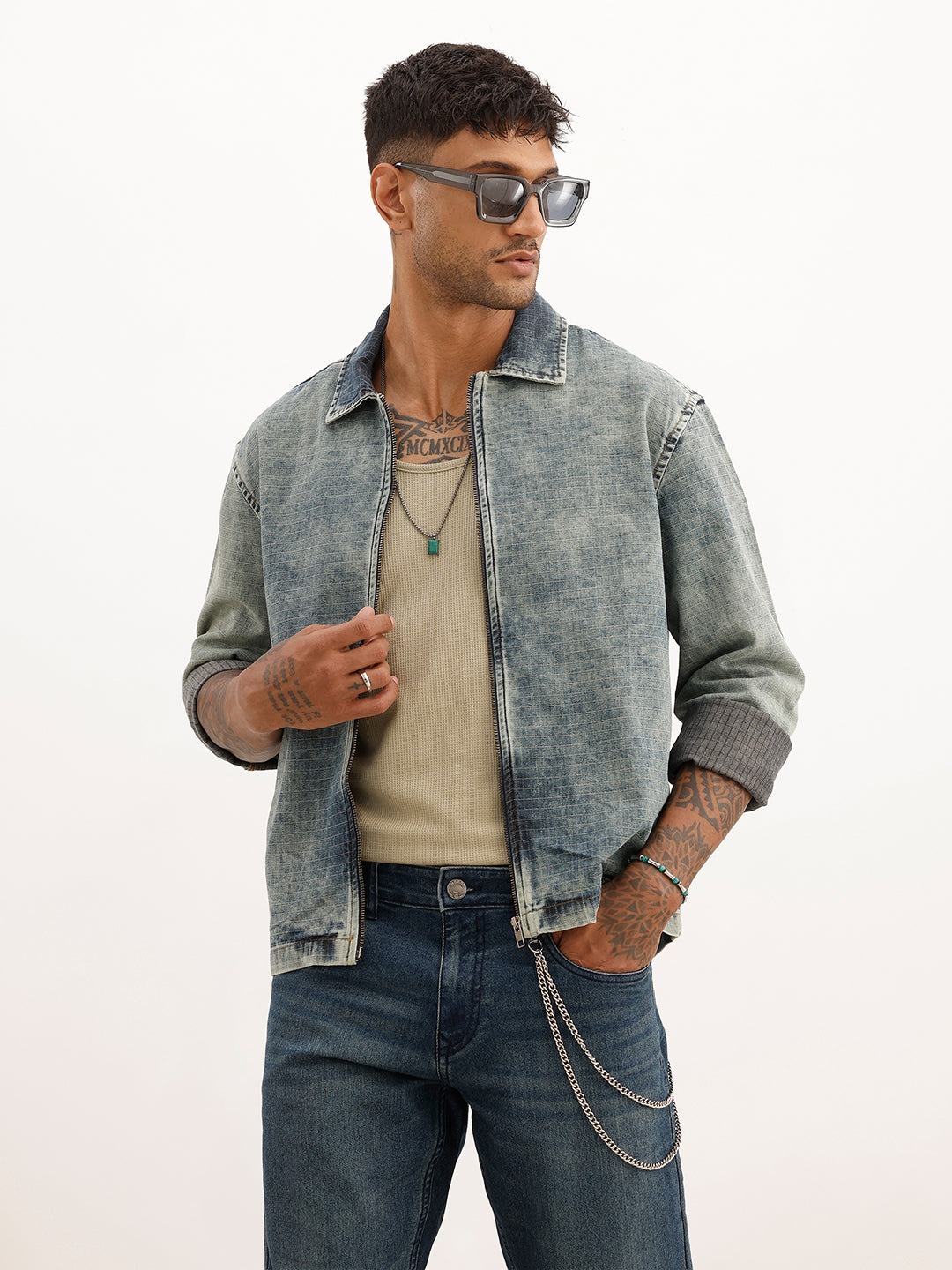 Regular Fit Tinted Overshirt | Light Blue | WSH01LSRE0373S