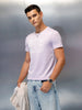 Men's Graphic Printed Slim Fit Casual T-Shirt | Purple