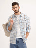 Textured Oversized Double Pocket Shirt | Light Blue