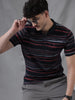 Casual Strings Navy Polo T-Shirt