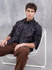 Abstract Aop Oversized Fit Casual Shirt | Black