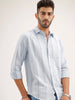 Classic Regular Fit Striped Shirt | Blue