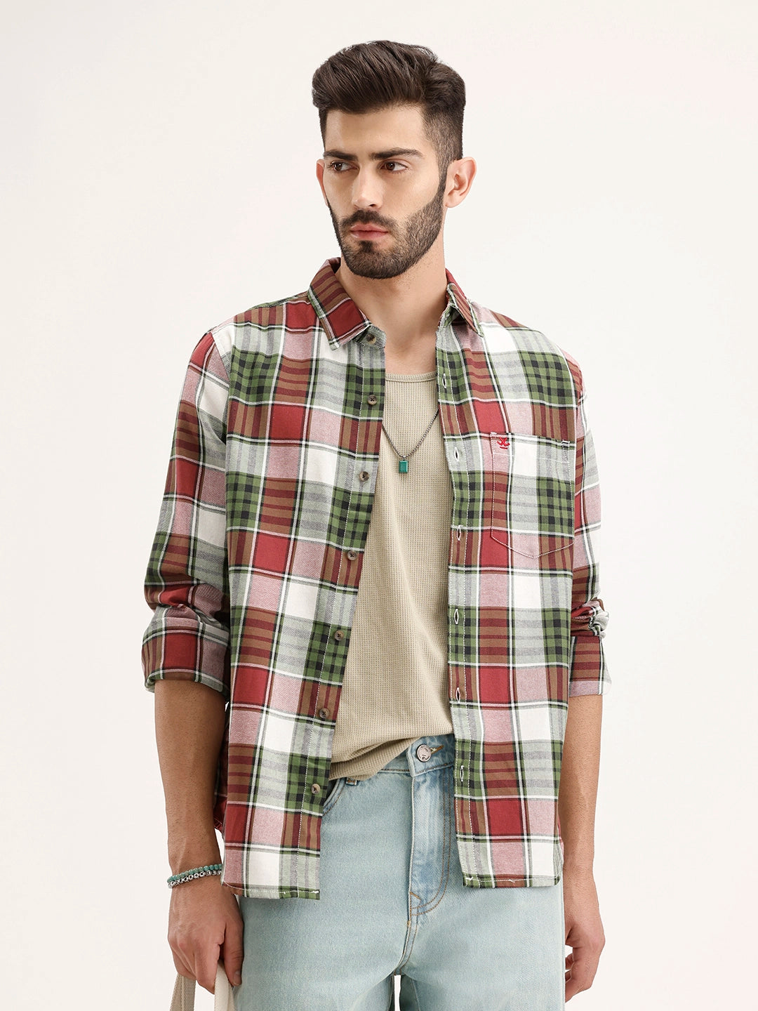 Regular Fit Checkerd Shirt | Multicolor