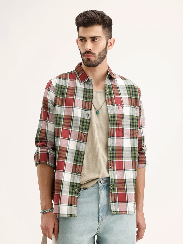 Regular Fit Checkerd Shirt | Multicolor