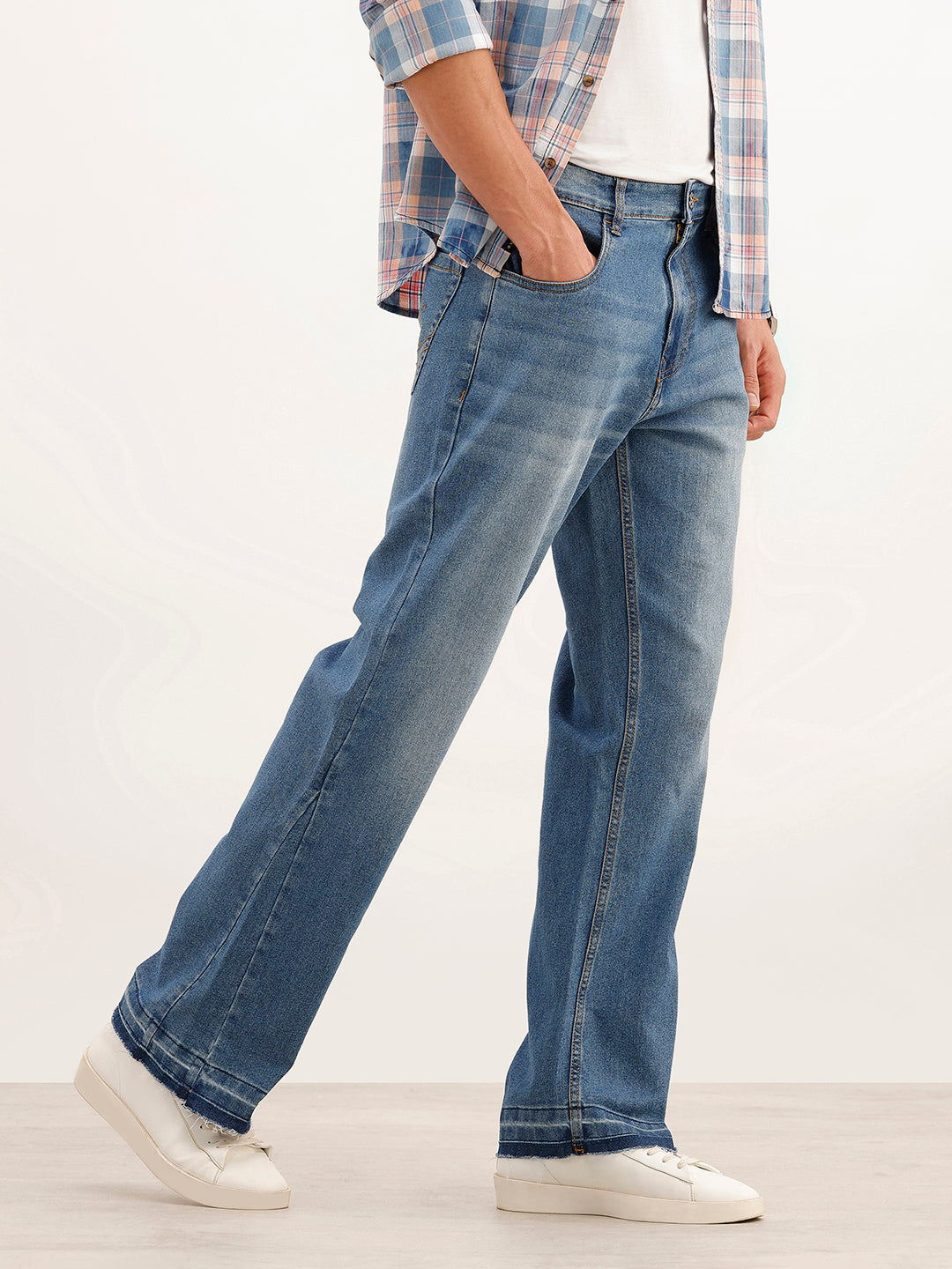 Classic Bootcut Denim Jeans | Light Blue
