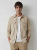 Comfort Fit Double Pocket Shirt | Beige