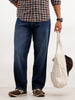 Loose Fit Faded Denim Jeans | Blue